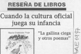 Cuando la cultura oficial juega su infancia