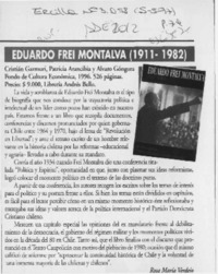Eduardo Frei Montalva (1911-1982)  [artículo] Rosa María Verdejo.