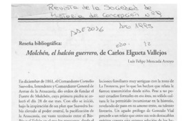 Molchén, el halcón guerrero, de Carlos Elgueta Vallejos  [artículo] Luis Felipe Moncada Arroyo.