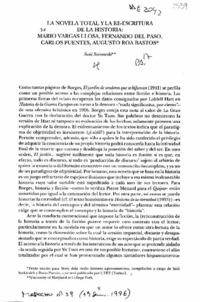 La novela total y la re-escritura de la Historia  [artículo] Saúl Sosnowski.