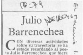Julio Barrenechea  [artículo].