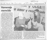 Homenaje merecido  [artículo].