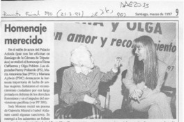 Homenaje merecido  [artículo].