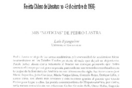 Mis "Noticias" de Pedro Lastra