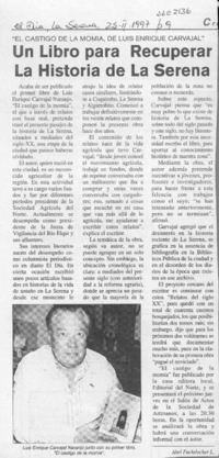 Un libro para recuperar la historia de La Serena  [artículo] Abel Fuchslocher L.