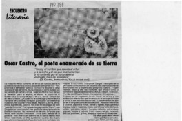 Oscar Castro, el poeta enamorado de su tierra  [artículo] Mario Noceti Zerega.