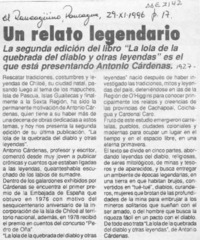Un Relato legendario  [artículo].