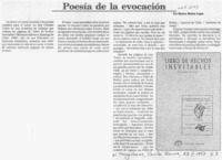 Poesía de la evocación  [artículo] Marino Muñoz Lagos.