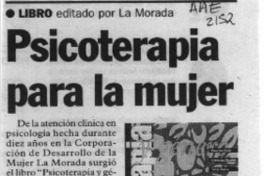Psicoterapia para la mujer  [artículo].