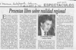 Presentan libro sobre realidad regional  [artículo].