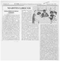 Martes líricos  [artículo].