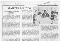 Martes líricos  [artículo].