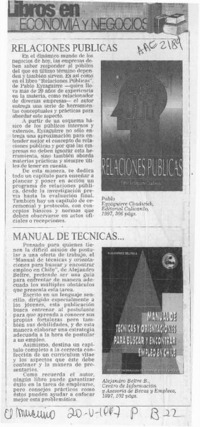 Libros en economía y negocios  [artículo].