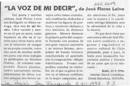 "La voz de mi decir"  [artículo] Antonio Berral Cardeñosa.