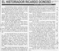 El historiador Ricardo Donoso  [artículo] José Vargas Badilla.