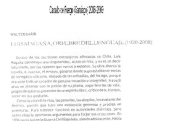 Luis Magaña, orfebre del lenguaje (1920-2008)