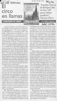 El circo en llamas  [artículo] Milton Aguilar.