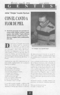 Con el canto a flor de piel  [artículo].