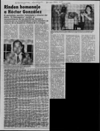 Rinden homenaje a Héctor González  [artículo].