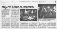 Mujeres suben al escenario  [artículo].
