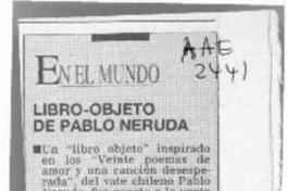 Libro objeto de Neruda