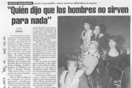 Quién dijo que los hombres no sirven para nada"  [artículo] C. G. M.