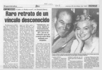 Raro retrato de un vínculo desconocido  [artículo].