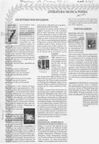 Escritores nos enviaron  [artículo].