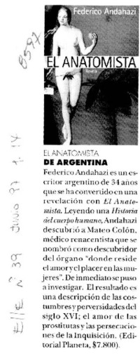 El Anatomista  [artículo].