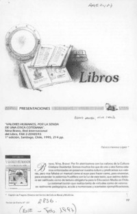 Valores humanos  [artículo] Patricio Herrera López.