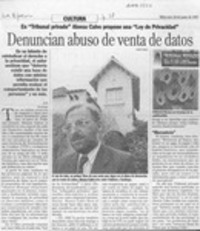 Denuncian abuso de venta de datos  [artículo] X. P.