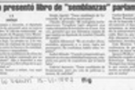 Avila presentó libro de "semblanzas" parlamentarias  [artículo] S. R.