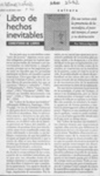 Libro de hechos inevitables  [artículo] Milton Aguilar.