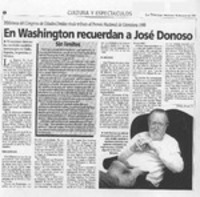 En Washington recuerdan a José Donoso