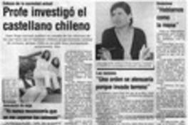 Profe investigó el castellano chileno