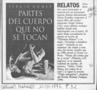 Partes del cuerpo que no se tocan  [artículo].