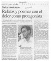 Relatos y poemas con el dolor como protagonista  [artículo].