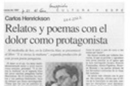 Relatos y poemas con el dolor como protagonista  [artículo].