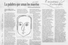 La palabra que aman los muertos