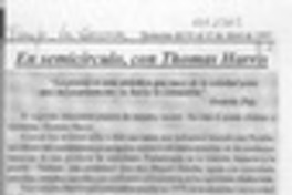 En semicírculo, con Thomas Harris  [artículo] Yolanda Mai.