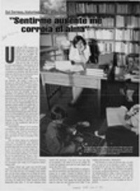 "Sentirme ausente me corroía el alma"  [artículo].