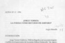 Jorge Torres, la poesía como recurso de amparo  [artículo] Sergio Mansilla.