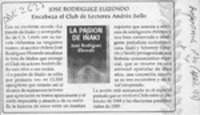 José Rodríguez Elizondo, encabeza el Club de Lectores Andrés Bello  [artículo].