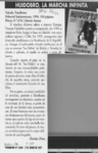 Huidobro, la marcha infinita