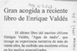 Gran acogida a reciente libro de Enrique Valdés  [artículo].