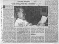 "Soy solo, pero no solitario"  [artículo].