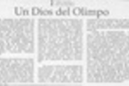 Un dios del Olimpo  [artículo] Carolina Andonie Dracos.