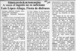 A veces el ingenio no es suficiente Luis López-Aliaga, Fiesta de disfraces  [artículo] Eduardo Guerrero del Río.