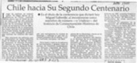 Chile hacia su segundo centenario  [artículo].