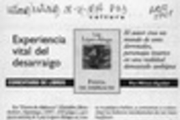 Experiencia vital del desarraigo  [artículo] Milton Aguilar.